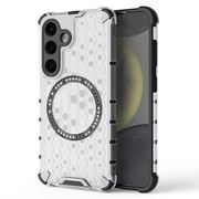 Husa pentru  Samsung Galaxy S24 Cyber Shield Bumper, Compatibila MagSafe, Antishock reinforced corners si margini intarite - Clear