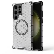 Husa pentru  Samsung Galaxy S24 Ultra Cyber Shield Bumper, Compatibila MagSafe, Antishock reinforced corners si margini intarite - Clear