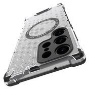 Husa pentru  Samsung Galaxy S24 Ultra Cyber Shield Bumper, Compatibila MagSafe, Antishock reinforced corners si margini intarite - Clear
