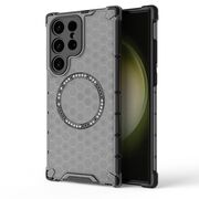 Husa pentru  Samsung Galaxy S24 Ultra Cyber Shield Bumper, Compatibila MagSafe, Antishock reinforced corners si margini intarite - Negru