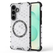Husa pentru  Samsung Galaxy S25+ Cyber Shield Bumper, Compatibila MagSafe, Antishock reinforced corners si margini intarite - Clear
