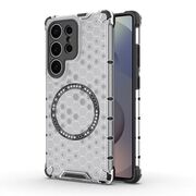 Husa pentru  Samsung Galaxy S25 Ultra Cyber Shield Bumper, Compatibila MagSafe, Antishock reinforced corners si margini intarite - Clear