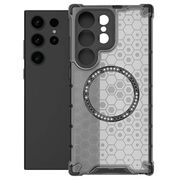 Husa pentru  Samsung Galaxy S25 Ultra Cyber Shield Bumper, Compatibila MagSafe, Antishock reinforced corners si margini intarite - Negru