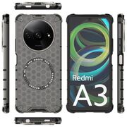 Husa pentru  Xiaomi Redmi A3 Cyber Shield Bumper, Compatibila MagSafe, Antishock reinforced corners si margini intarite - Negru