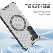 Husa pentru  Xiaomi Redmi Note 13 Pro 5G Cyber Shield Bumper, Compatibila MagSafe, Antishock reinforced corners si margini intarite - Clear