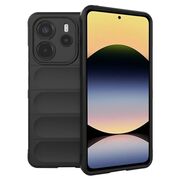 Husa pentru  Xiaomi Redmi Note 14 4G Liquid Silicone, Microfibre Lining, Non-Slip Airbag Design, Negru