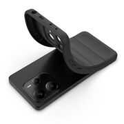 Husa pentru  Xiaomi Redmi Note 14 4G Liquid Silicone, Microfibre Lining, Non-Slip Airbag Design, Negru
