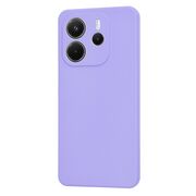 Husa pentru  Xiaomi Redmi Note 14 4G Liquid Silicone, subțire, captusita cu microfibra, anti amprentă, protectie cameră foto, Lavanda
