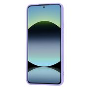 Husa pentru  Xiaomi Redmi Note 14 4G Liquid Silicone, subțire, captusita cu microfibra, anti amprentă, protectie cameră foto, Lavanda