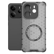 Husa pentru  Xiaomi Redmi Note 14 5G Cyber Shield Bumper, Compatibila MagSafe, Antishock reinforced corners si margini intarite - Negru