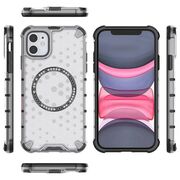 Husa pentru  iPhone 11 Cyber Shield Bumper, Compatibila MagSafe, Antishock reinforced corners si margini intarite - Clear
