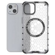 Husa pentru  iPhone 13 Cyber Shield Bumper, Compatibila MagSafe, Antishock reinforced corners si margini intarite - Clear