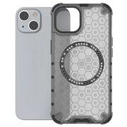 Husa pentru  iPhone 14 Cyber Shield Bumper, Compatibila MagSafe, Antishock reinforced corners si margini intarite - Negru