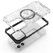 Husa pentru  iPhone 14 Pro  Cyber Shield Bumper, Compatibila MagSafe, Antishock reinforced corners si margini intarite - Clear