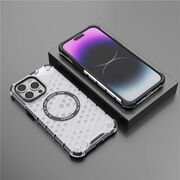 Husa pentru  iPhone 14 Pro  Cyber Shield Bumper, Compatibila MagSafe, Antishock reinforced corners si margini intarite - Negru