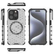 Husa pentru  iPhone 15 Pro Max Cyber Shield Bumper, Compatibila MagSafe, Antishock reinforced corners si margini intarite - Clear