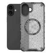 Husa pentru  iPhone 16 Cyber Shield Bumper, Compatibila MagSafe, Antishock reinforced corners si margini intarite - Negru
