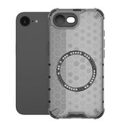 Husa pentru  iPhone 16e Cyber Shield Bumper, Compatibila MagSafe, Antishock reinforced corners si margini intarite - Negru
