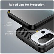 Husa pentru OnePlus 13T Carbon Liquid Silicone, Negru