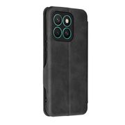 Husa tip carte pentru Honor X8c Smart Wallet fata - spate protectie 360 - Negru