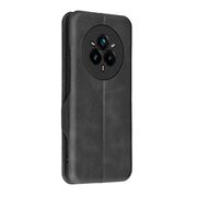 Husa tip carte pentru Realme 14 Pro+ Plus Smart Wallet fata - spate protectie 360 - Negru