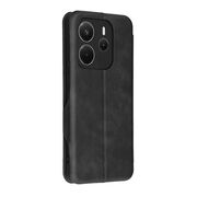 Husa tip carte pentru Xiaomi Redmi Note 14 4G Smart Wallet fata - spate protectie 360 - Negru