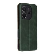 Husa tip carte pentru Xiaomi Redmi Note 14 4G Smart Wallet fata - spate protectie 360 - Verde