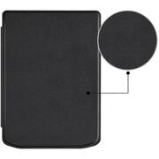 Husa pentru PocketBook Verse / Verse Pro / Verse Lite slim ultra-light, functie sleep/wake-up, inchidere magnetica - negru