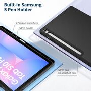Husa pentru Samsung Galaxy Tab S10 FE+ Plus 13.1 Soft Shell UltraSlim tip stand, functie sleep/wake-up si slot pentru S-Pen, negru