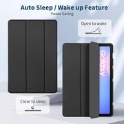 Husa pentru Samsung Galaxy Tab S10 FE+ Plus 13.1 Soft Shell UltraSlim tip stand, functie sleep/wake-up si slot pentru S-Pen, negru