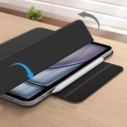 Husa pentru iPad Air 13 2025 / 2024 M3, M2 Smart Magnetic, Auto Sleep / Wake-up, Magnetică, Slim, detasabila, negru