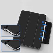 Husa pentru iPad Air 13 2025 / 2024 M3, M2 Smart Magnetic, Auto Sleep / Wake-up, Magnetică, Slim, detasabila, negru