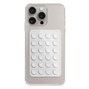 Suport adeziv cu ventuze pentru telefon Techsuit SW-PAD, alb