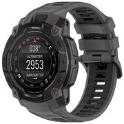 Curea pentru Garmin Instinct 3 45mm / Instinct 3 45 Solar, din silicon, latime 22 mm - Gri inchis