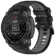 Curea pentru Garmin Instinct 3 45mm / Instinct 3 45 Solar, din silicon, latime 22 mm - Negru