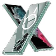 Husa pentru  Samsung Galaxy S22 Ultra 5G compatibila MagSafe Anti-Shock 1.5mm reinforced 4 corners - clear