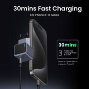 Incarcator pentru Priza Type-C, GaN, Fast Charging, 30W, 3A, PD3.0, QC4.0+ - Ugreen Nexode S X503 (35041) - Grey