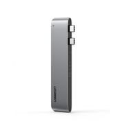 Adaptor Multifunctional Compatibil MacBook Pro/Air 2x USB-C to 3x USB, Type-C, SD/TF Card, 100W, 40Gpbs, 4K - Ugreen CM251 (60560) - Grey