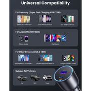 Incarcator pentru Masina Type-C, USB, 63W, 3A, PD3.0, QC 3.0 - Ugreen EC701 (35023) - Black