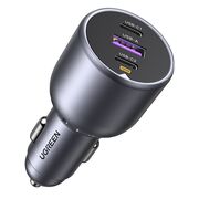 Incarcator pentru Masina cu Indicator LED, USB, 2x Type-C, 130W - Ugreen EC705 (35025) - Grey