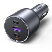 Incarcator pentru Masina cu Indicator LED, USB, 2x Type-C, 130W - Ugreen EC705 (35025) - Grey