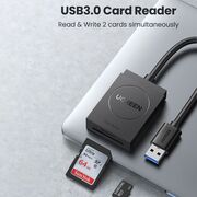 Cititor de Carduri SD, Micro SD la USB 3.0, Plug & Play, 5Gbps, 15cm - Ugreen CR127 (20250) - White