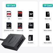 Cititor de Carduri SD, Micro SD la USB 3.0, Plug & Play, 5Gbps, 15cm - Ugreen CR127 (20250) - White