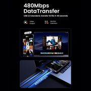 Cablu de Date USB-C la Type-C, PD240W, 5A, 480Mbps, 2m - Ugreen L513 (45068) - Space Gray