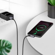 Cablu de Date USB la Type-C, 18W, 3A, 480Mbps, QC3.0, 2m - Ugreen Right Angle US284 (50942) - Space Gray