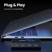 Docking Station 4x USB-A, 2x USB Cable, Plug & Play, LED, 5Gb/s, 1.5 m - Ugreen Sharing Switch Box US216 (30768) - Black