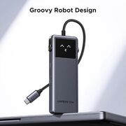 Docking Station 2x USB, 2x Type-C, HDMI, 10Gb/s, 4K, Display LED, Slot Card - Ugreen Uno 6in1 CM888 (35998) - Black