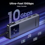 Docking Station 2x USB, 2x Type-C, HDMI, 10Gb/s, 4K, Display LED, Slot Card - Ugreen Uno 6in1 CM888 (35998) - Black