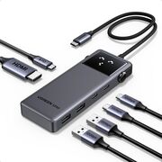 Docking Station 2x USB, 2x Type-C, HDMI, 10Gb/s, 4K, Display LED, Slot Card - Ugreen Uno 6in1 CM888 (35998) - Black