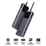 Docking Station 2x USB, 2x Type-C, HDMI, 10Gb/s, 4K, Display LED, Slot Card - Ugreen Uno 6in1 CM888 (35998) - Black